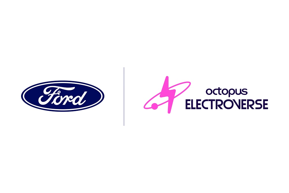 Logótipos da Ford e da Octopus Electroverse 