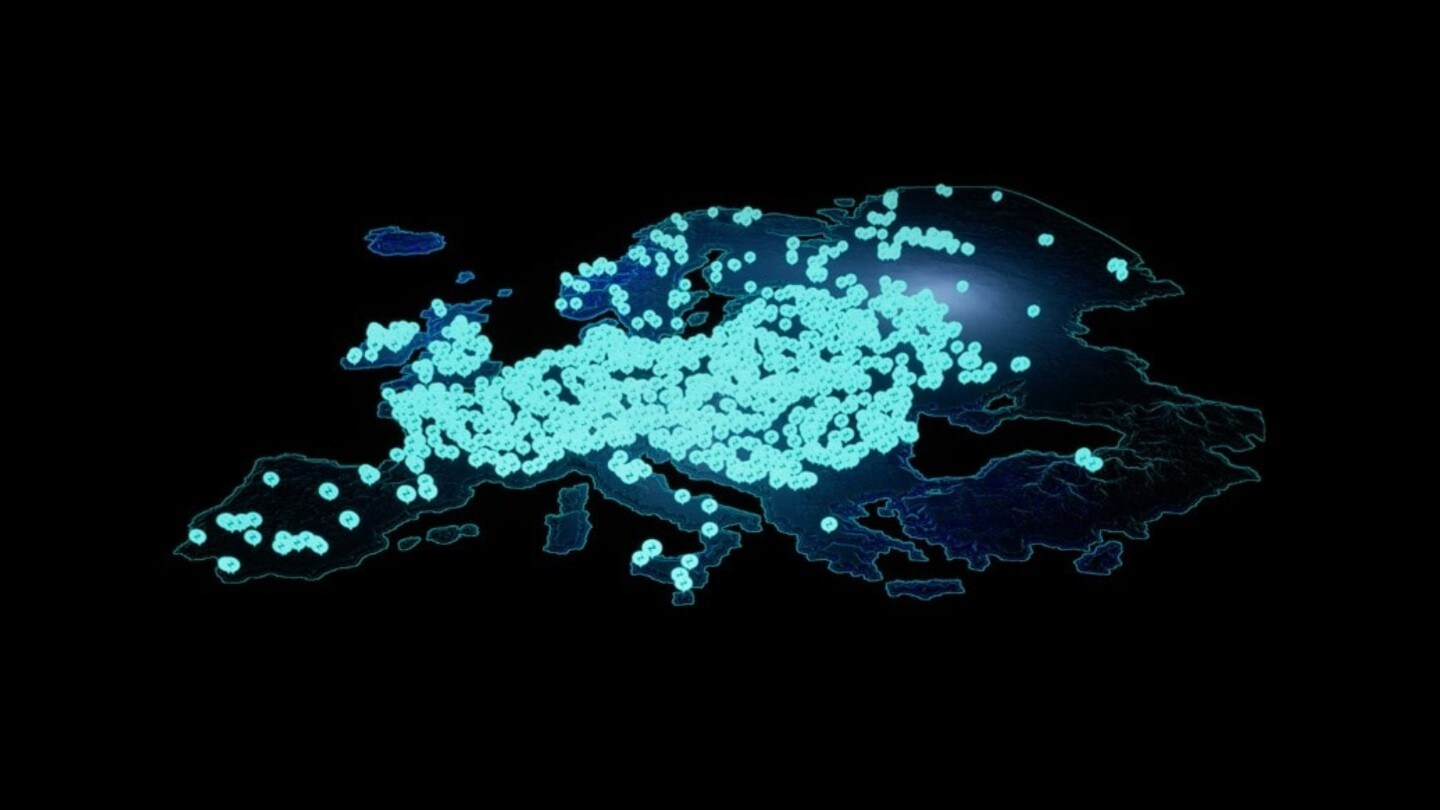 Charging network on the map