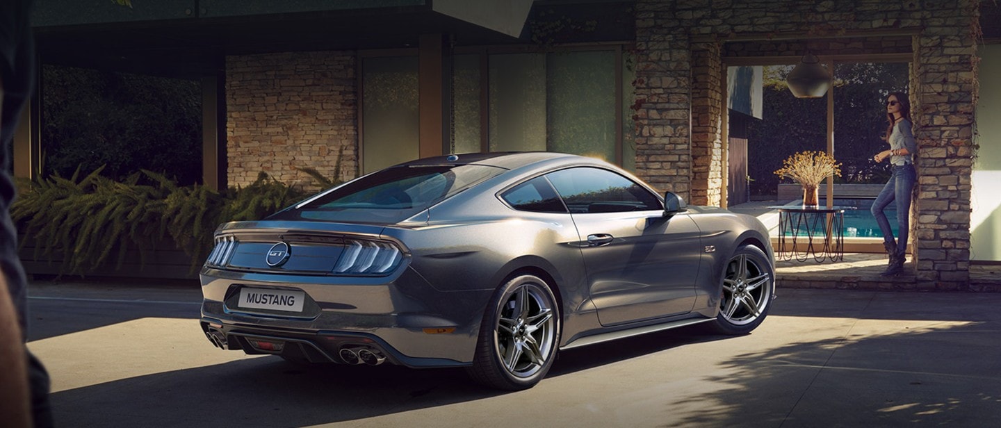 Ford Mustang GT rear three quarter view