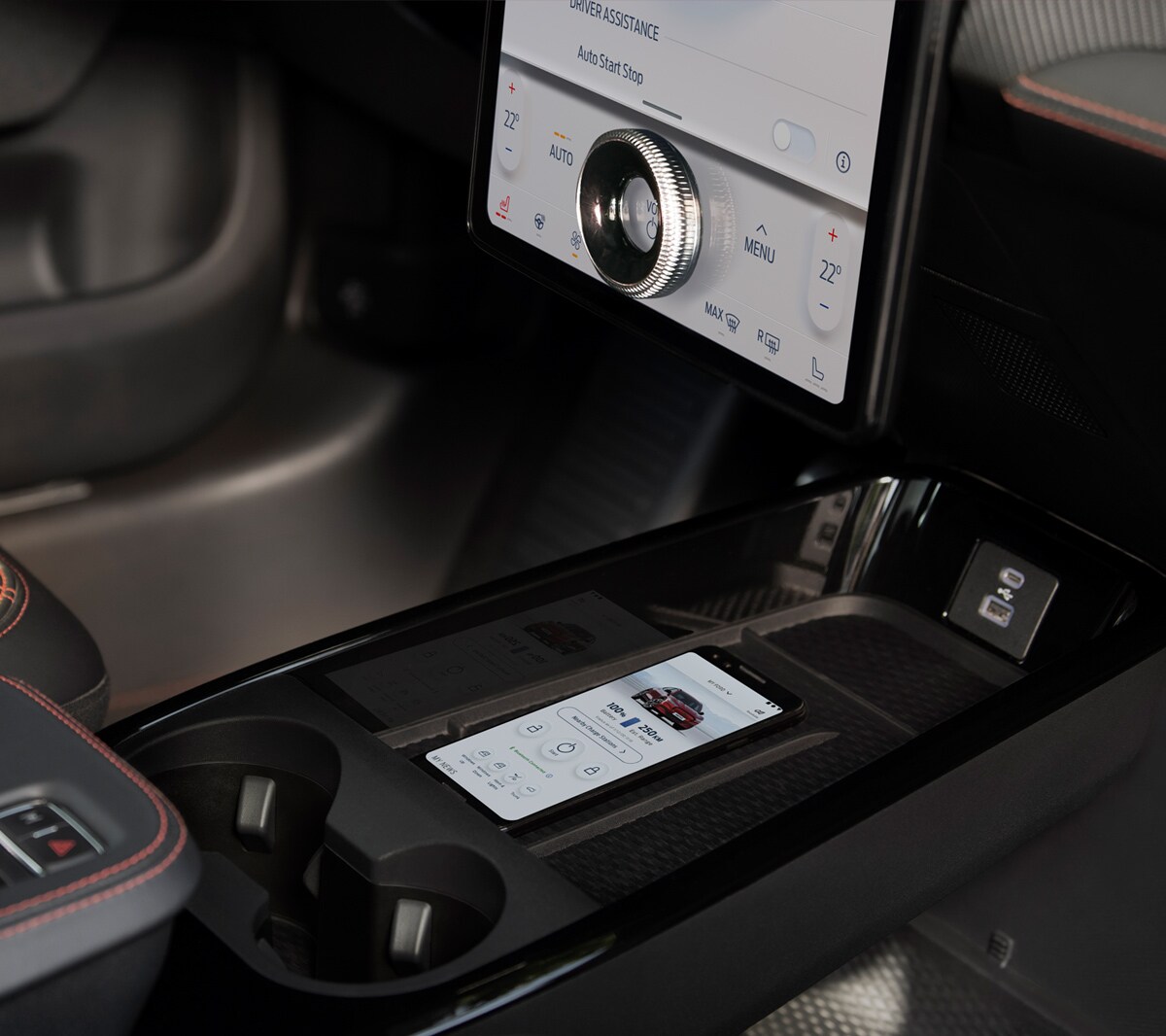 Sistema de conectividade do Ford Mustang Mach-E SUV elétrico