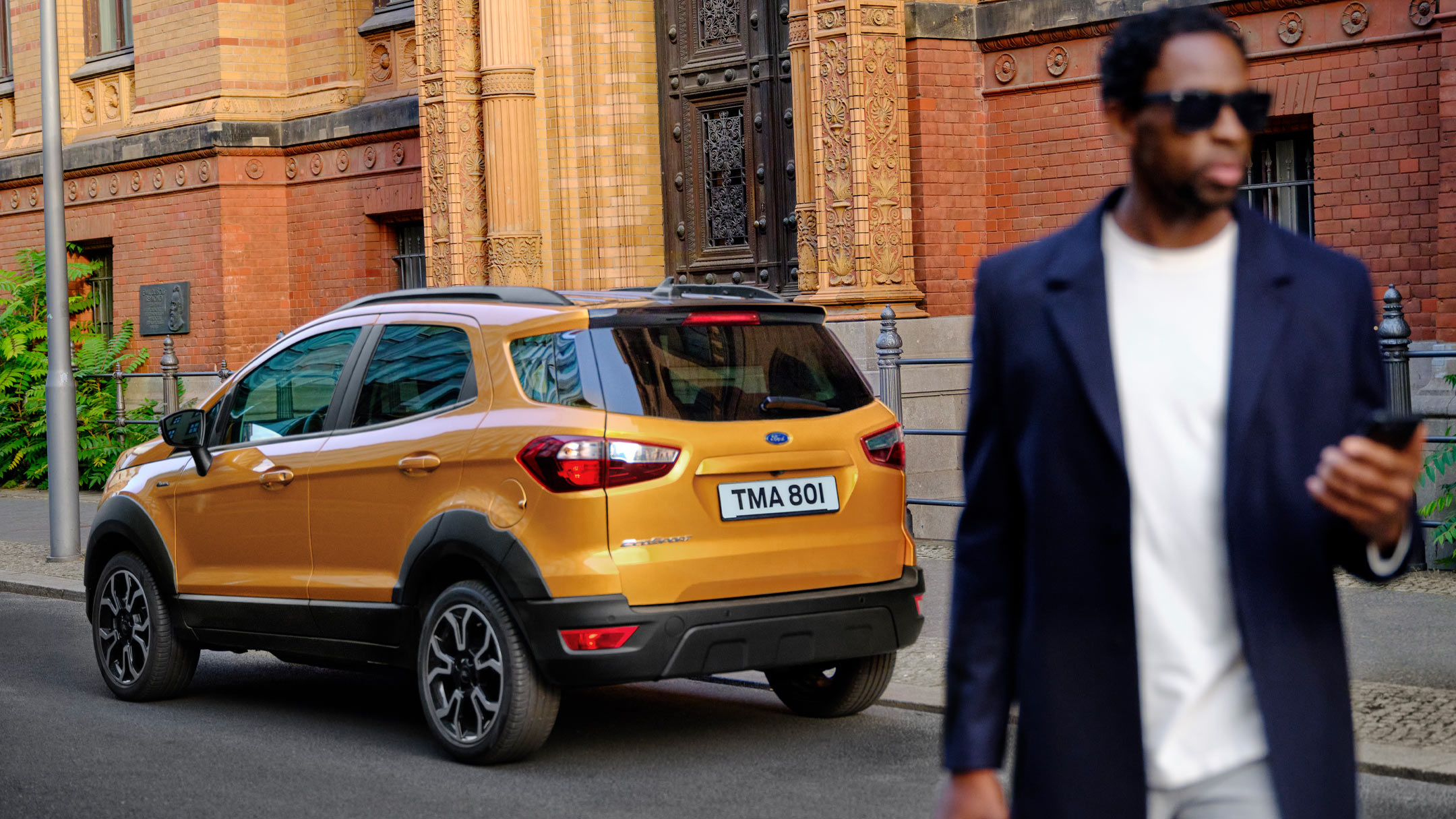 Ford EcoSport Active with man using phone