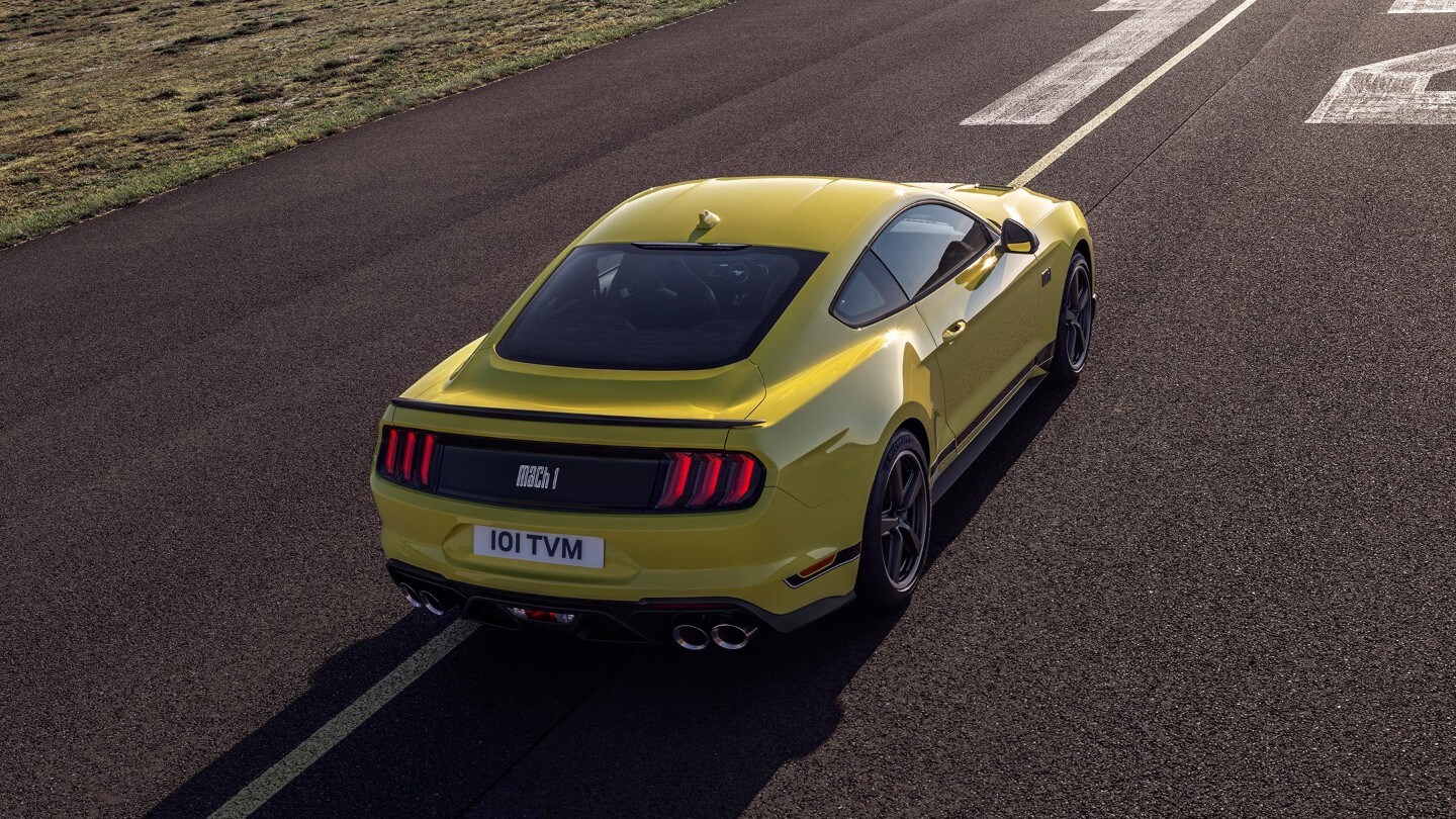 Ford Mustang Mach 1 rear three quarter view