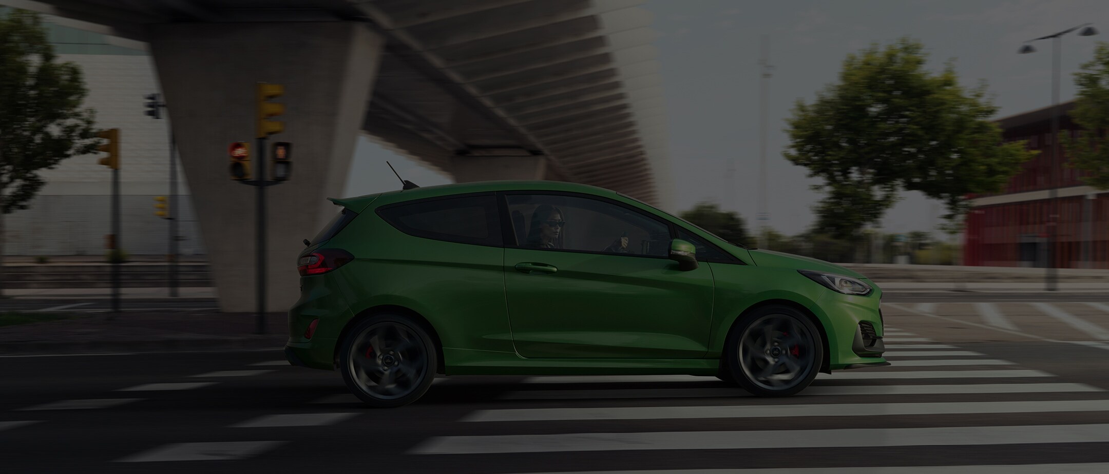 Fiesta ST side view in motion