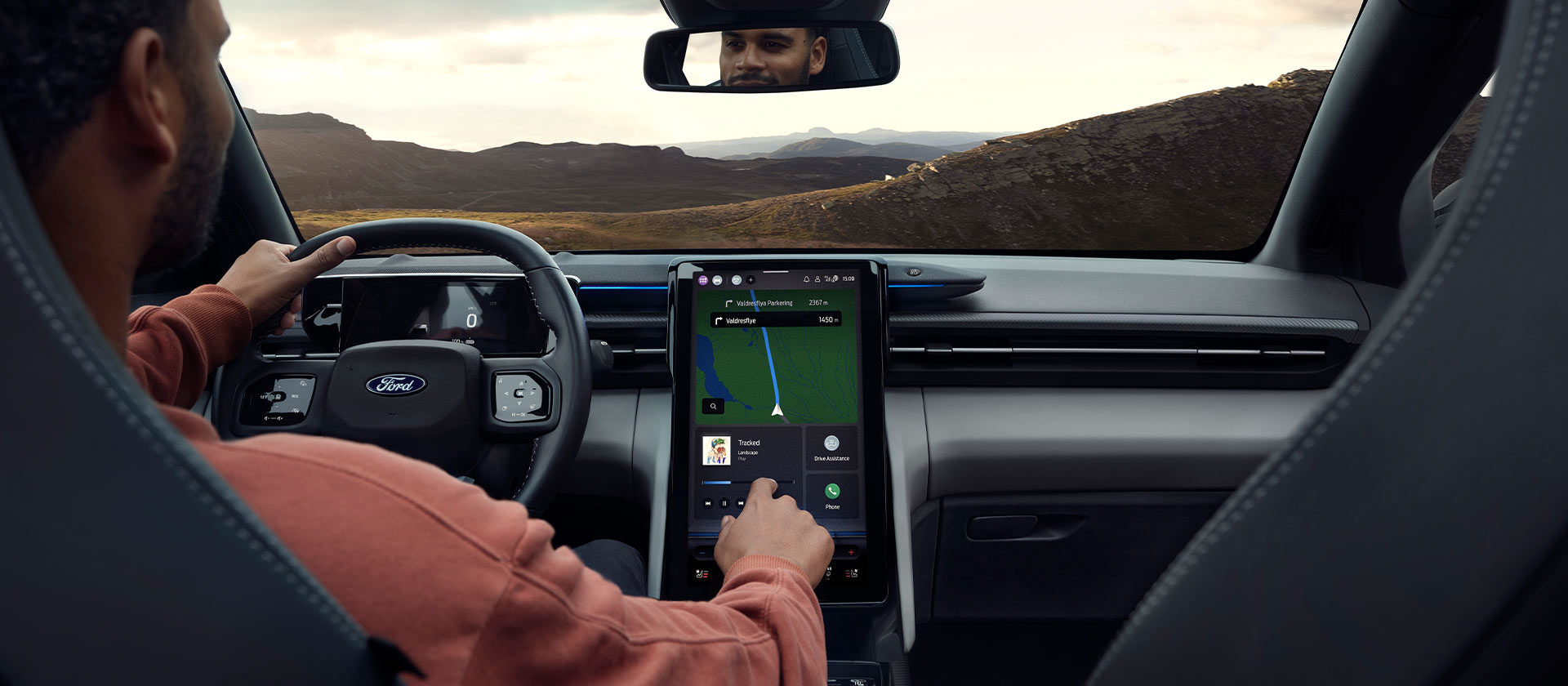 Painel de instrumentos do Ford Explorer elétrico