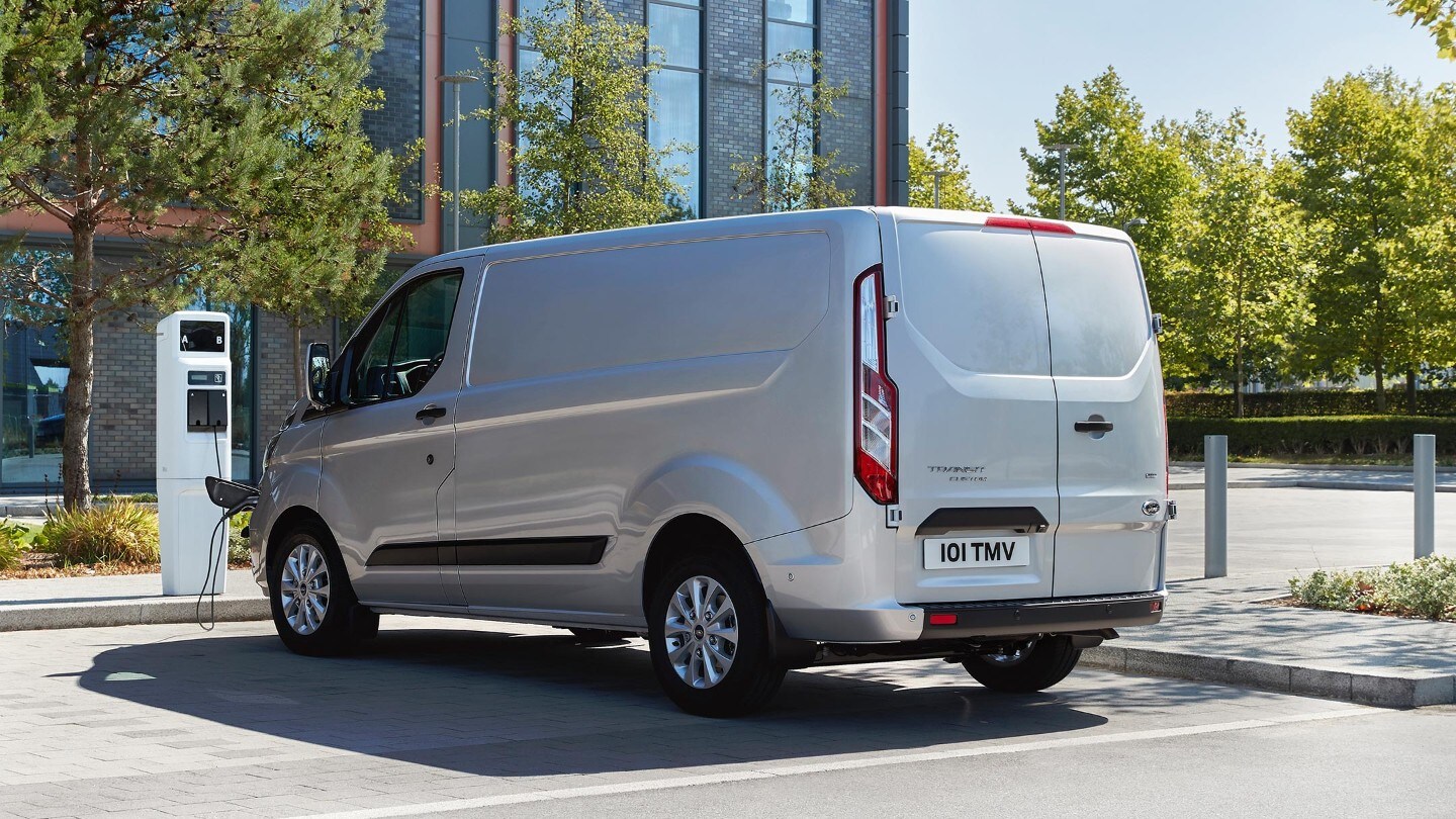 New Silver Ford Transit Custom PHEV exterior side view