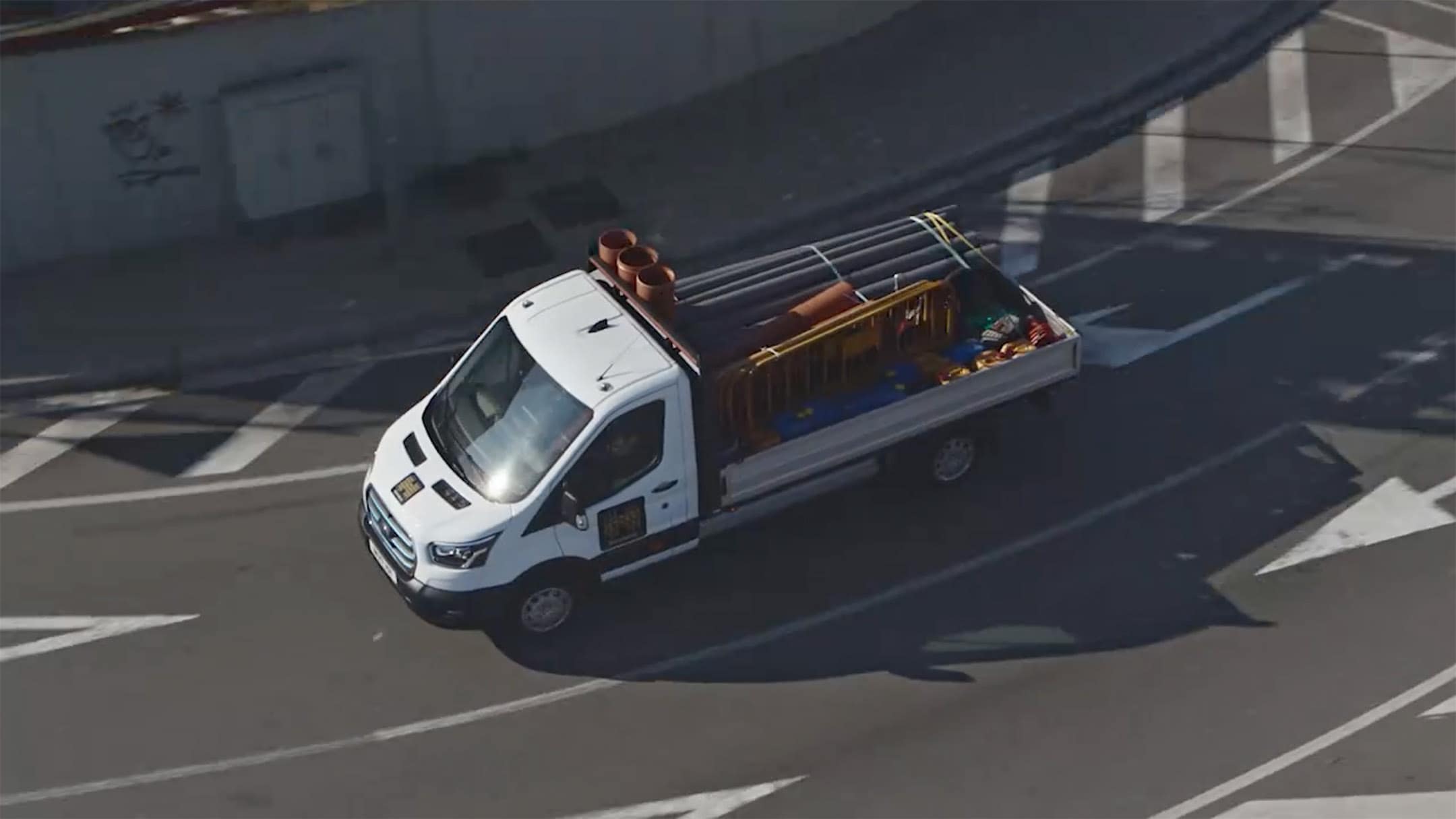 E-Transit Chassis na cidade