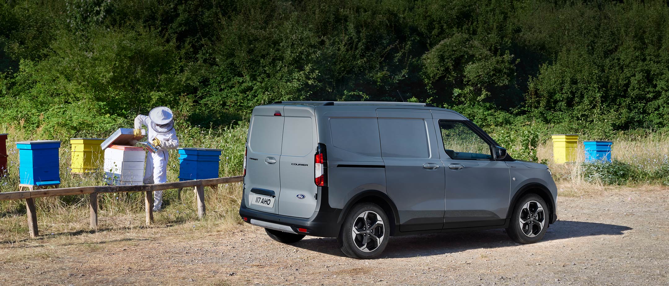 Ford Transit Courier parked in nature