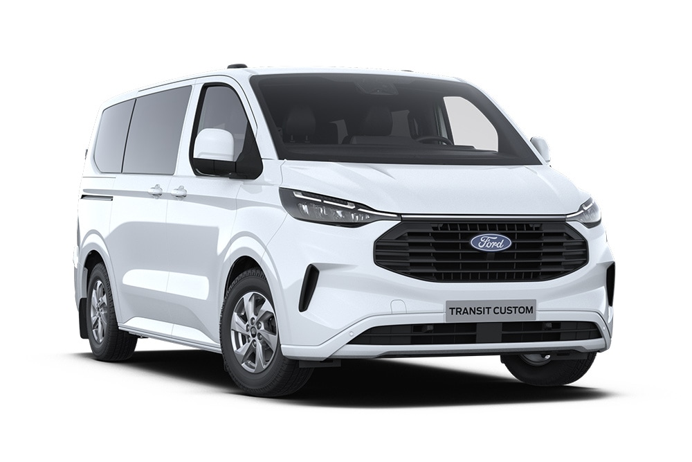 Ford Transit Custom Kombi branco.
