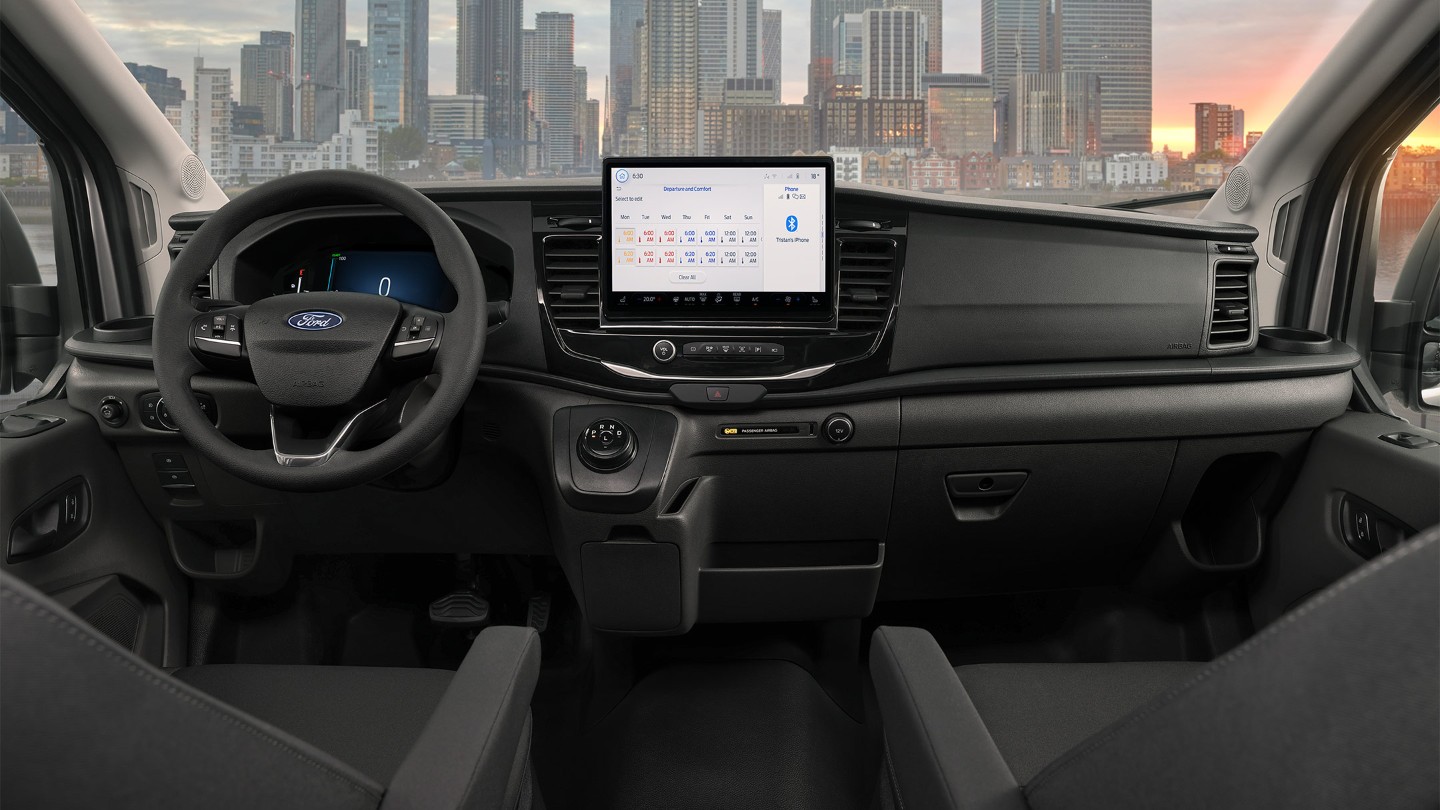 Interior da Ford E-Transit