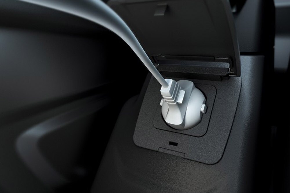Tomada elétrica de 12 V da carrinha Ford Transit.