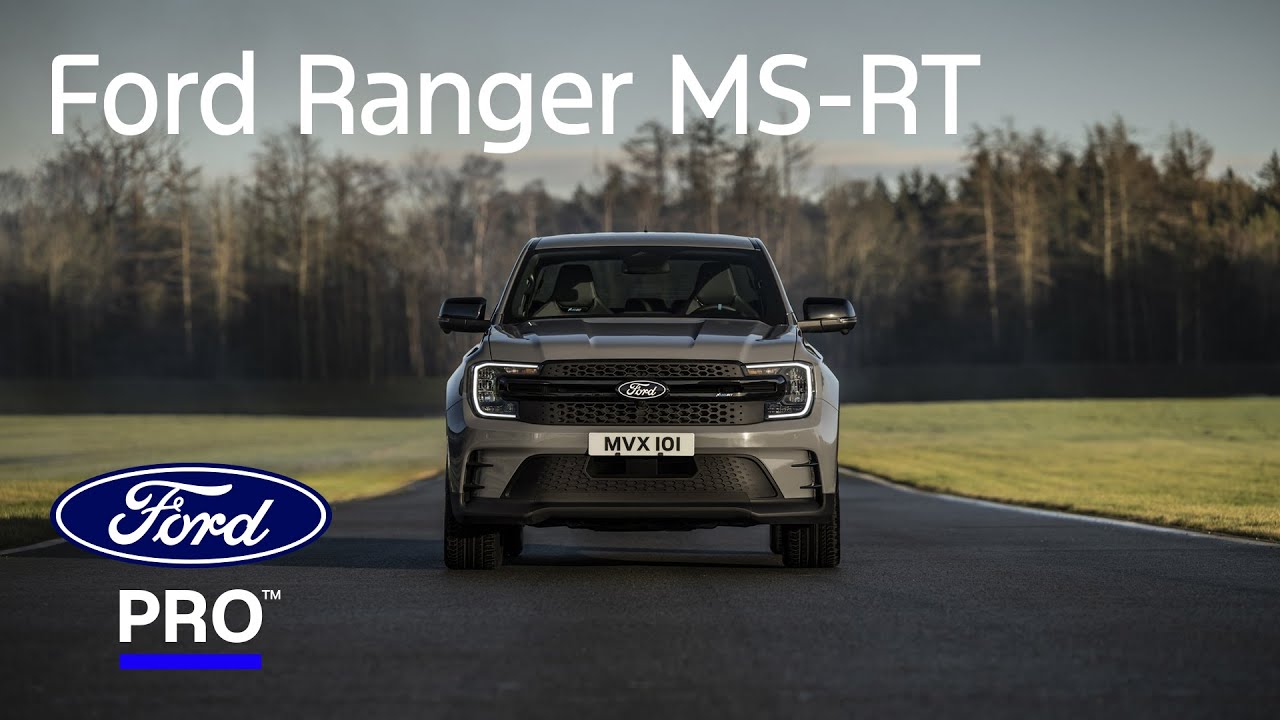 Vista frontal direta da Ford Ranger MS-RT