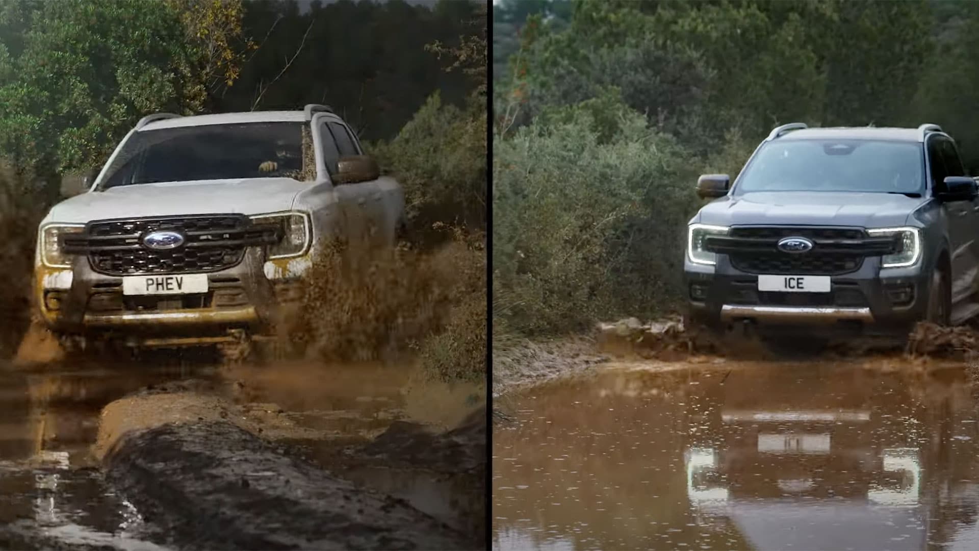 [VÍDEO] A Ford Ranger PHEV compete contra a picape Ranger a diesel em diversos testes de potência e velocidade.