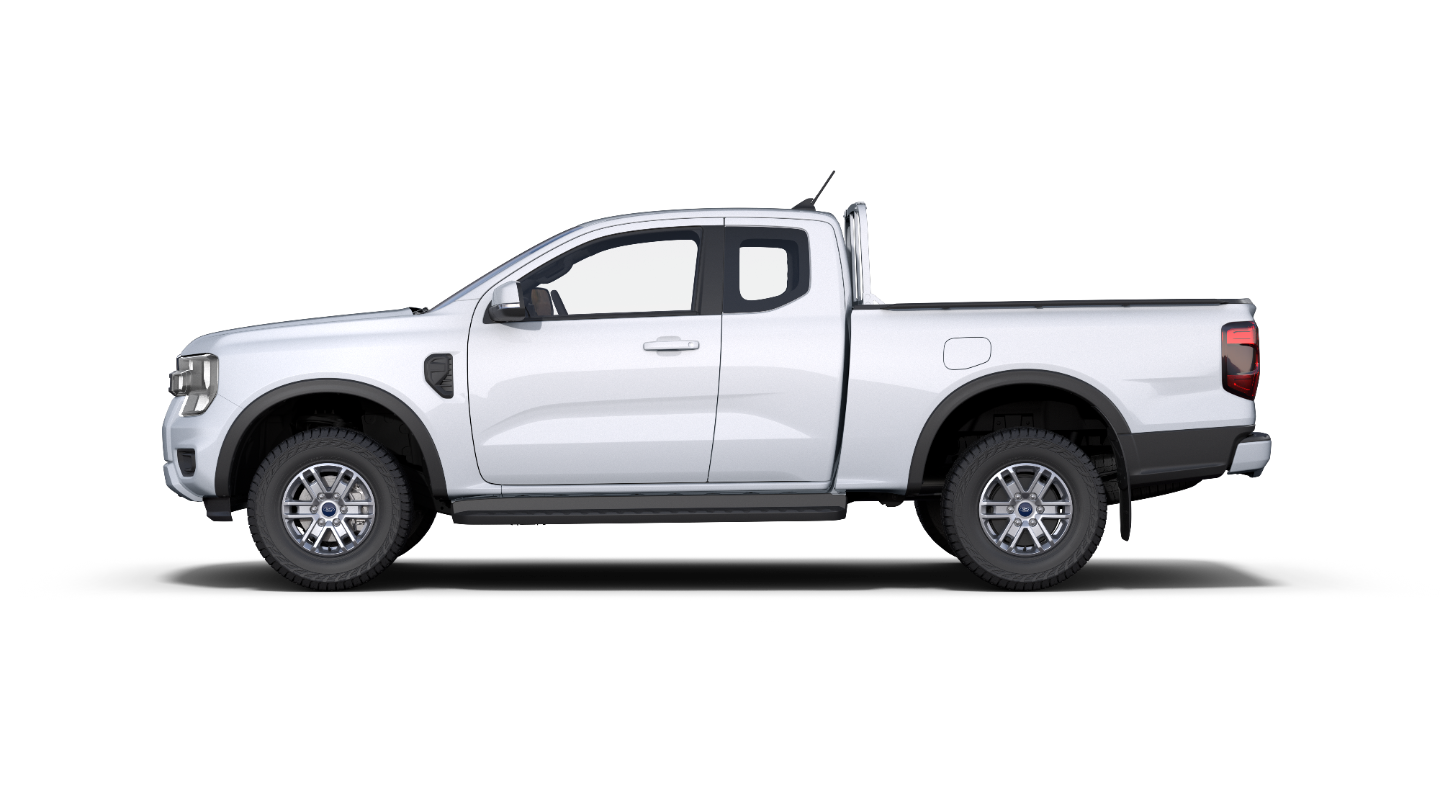 All-New Ranger Super Cab in white side view