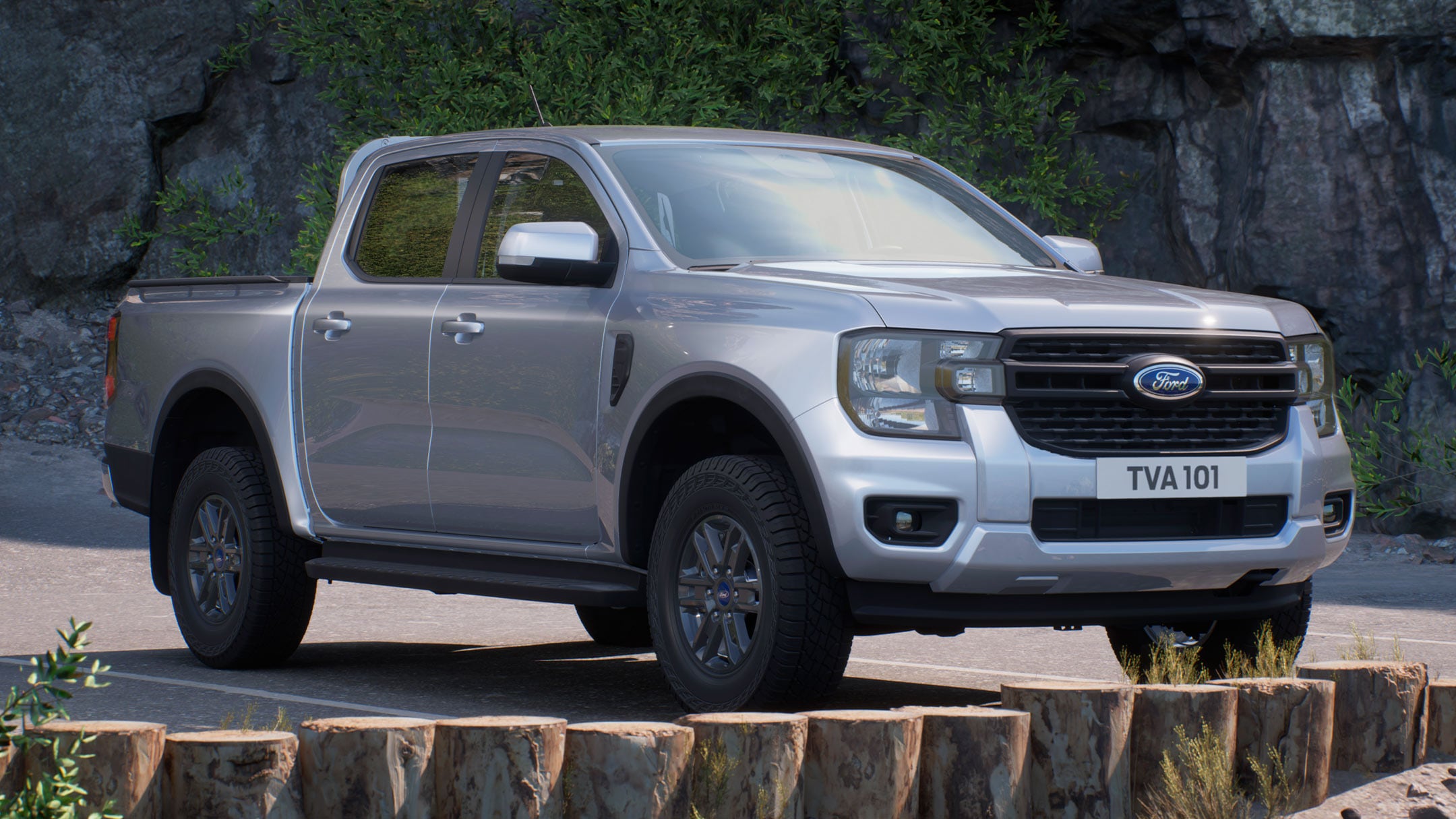 All-New Ranger in Moondust Silver 3/4 front view