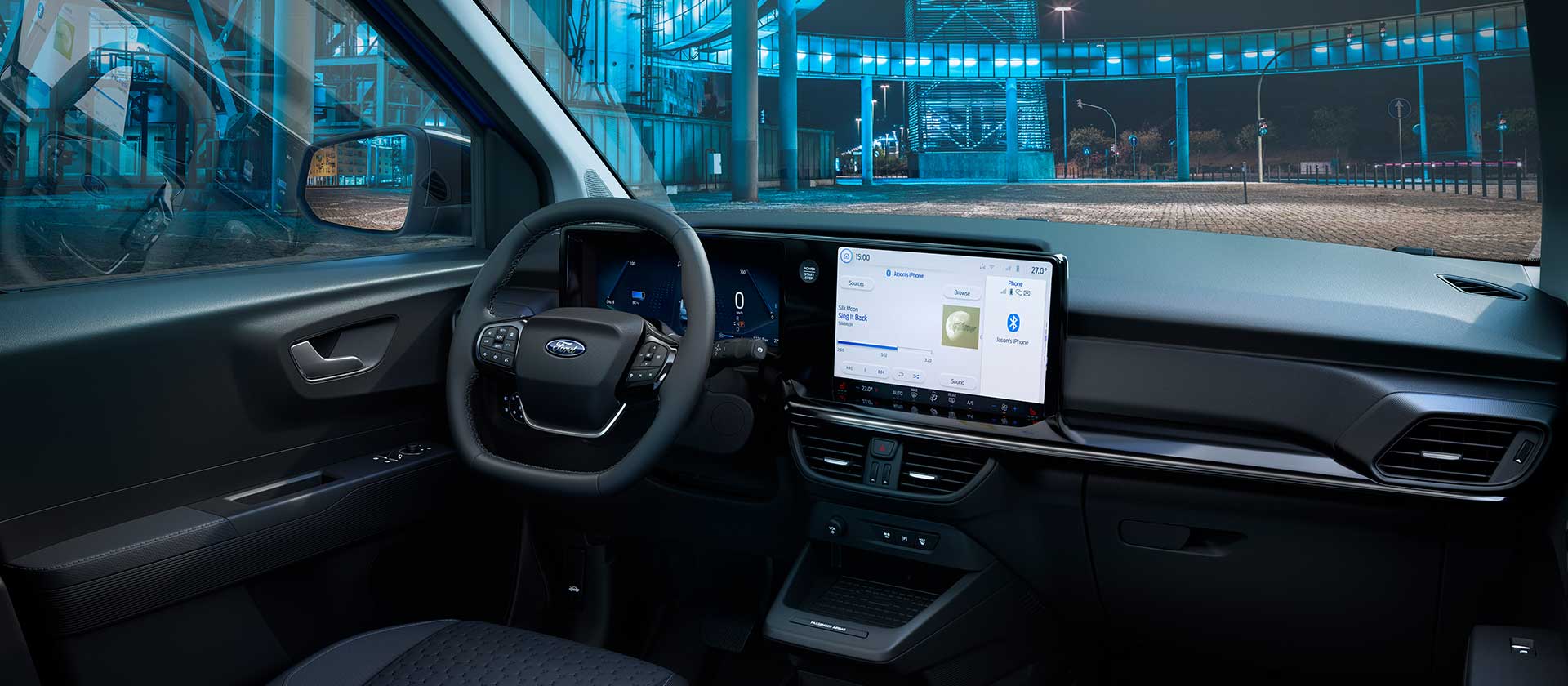 Ford E-Transit Courier Vista Noturna Interior