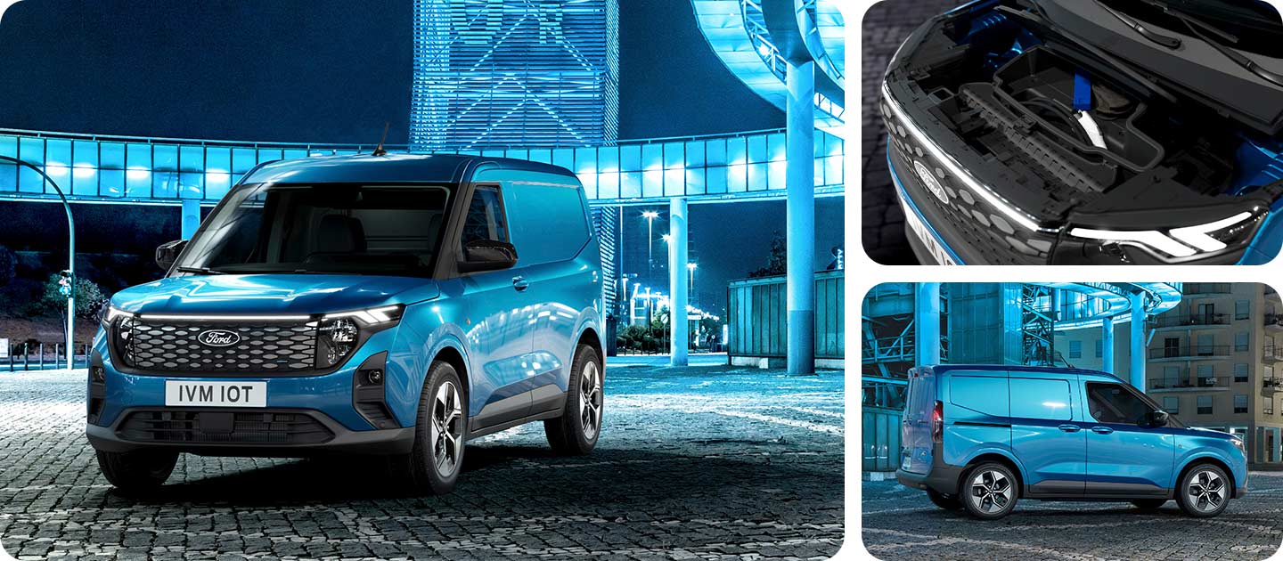 Ford E-Transit Courier Vista Frontal Azul